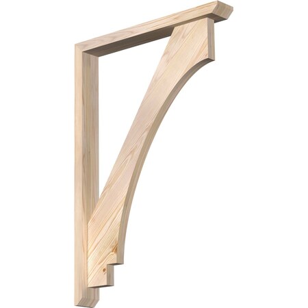 Ekena Millwork Imperial Slat Smooth Bracket w/ Offset Brace, Douglas Fir, 3 1/2"W x 26"D x 38"H BKT0402X26X38IMP06SDF